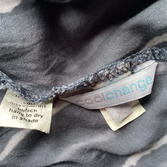 Cool change grey striped sleeveless maxi dress ML - Picture 6 of 6